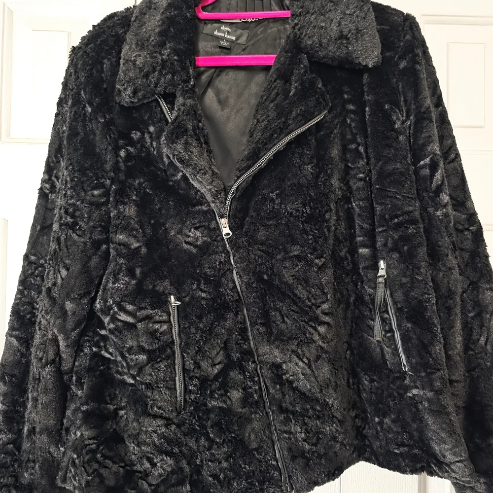 Dennis Basso Black Teddy Jacket - Picture 1 of 4